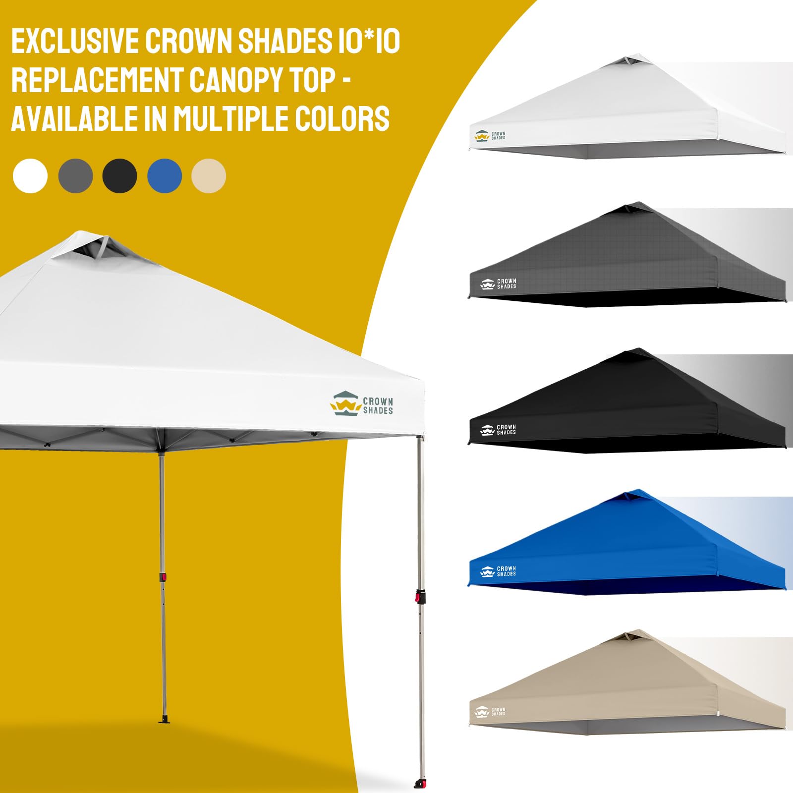 CROWN SHADES canopy top showing durable fabric and stitching
