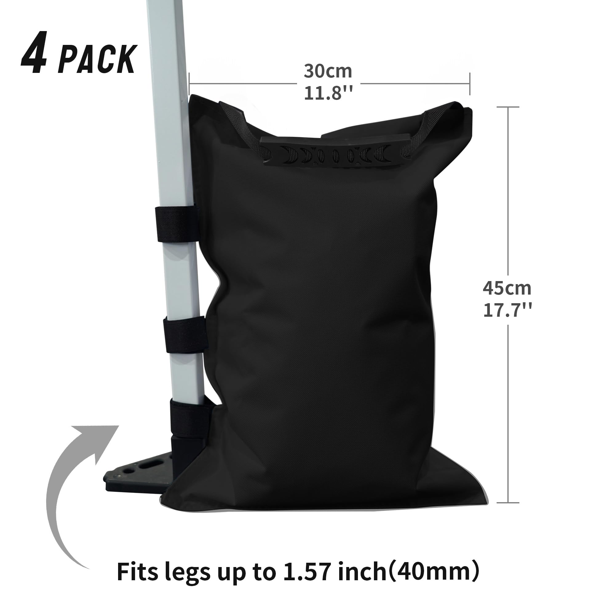 CROWN SHADES sand bags in outdoor event setup