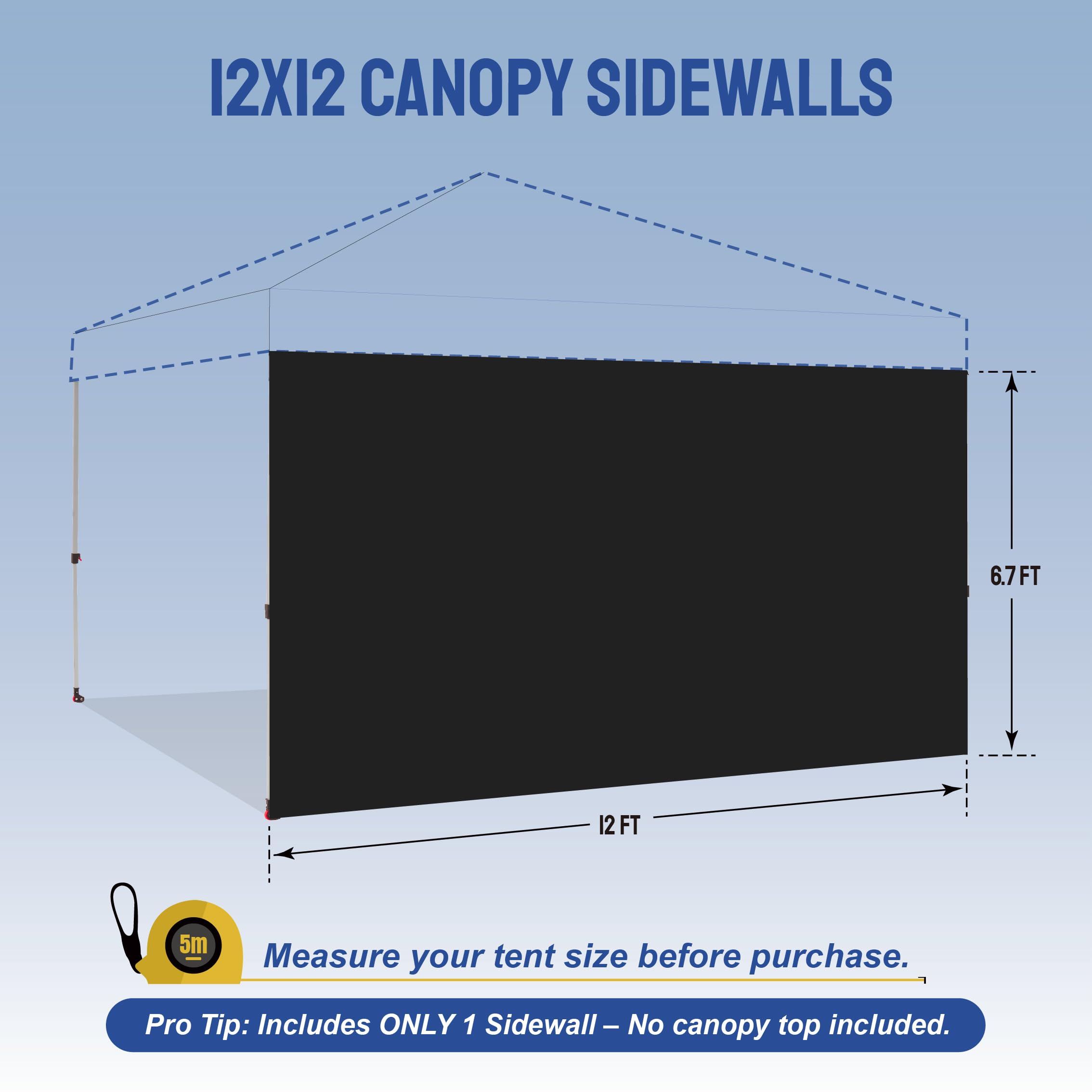CROWN SHADES sidewall installed on a canopy