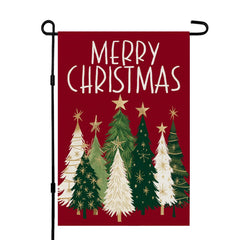 CROWNED BEAUTY Christmas Trees Garden Flag 12x18 front view