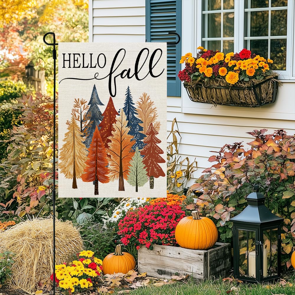 CROWNED BEAUTY Fall Garden Flag package dimensions