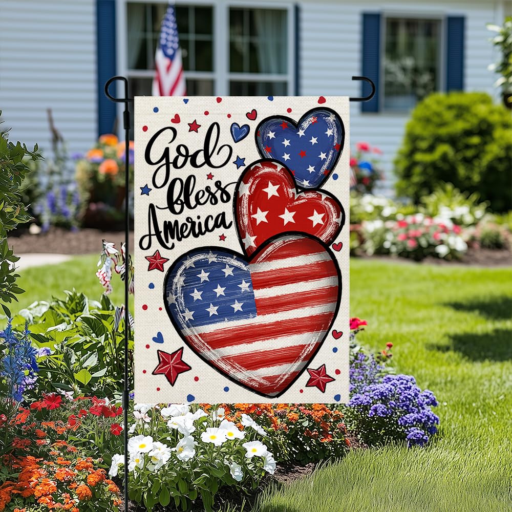 CROWNED BEAUTY Garden Flag packaging and product details
