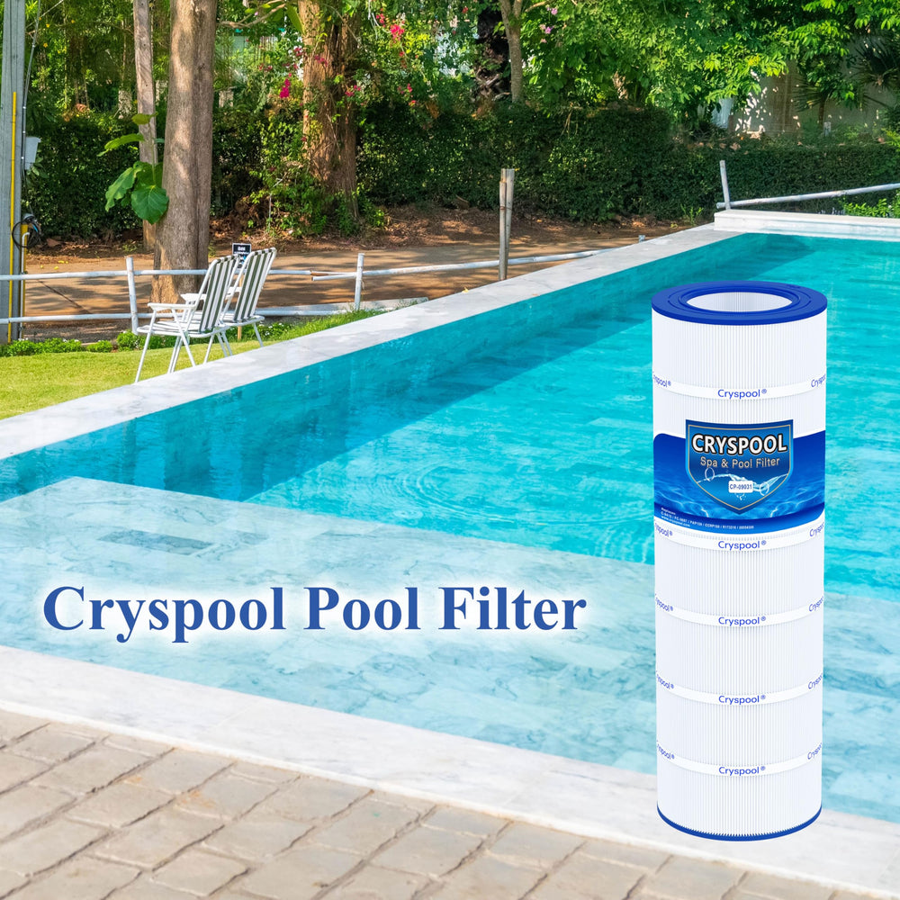 Cryspool CP-09031 Pool Filter Cartridge on a pool deck