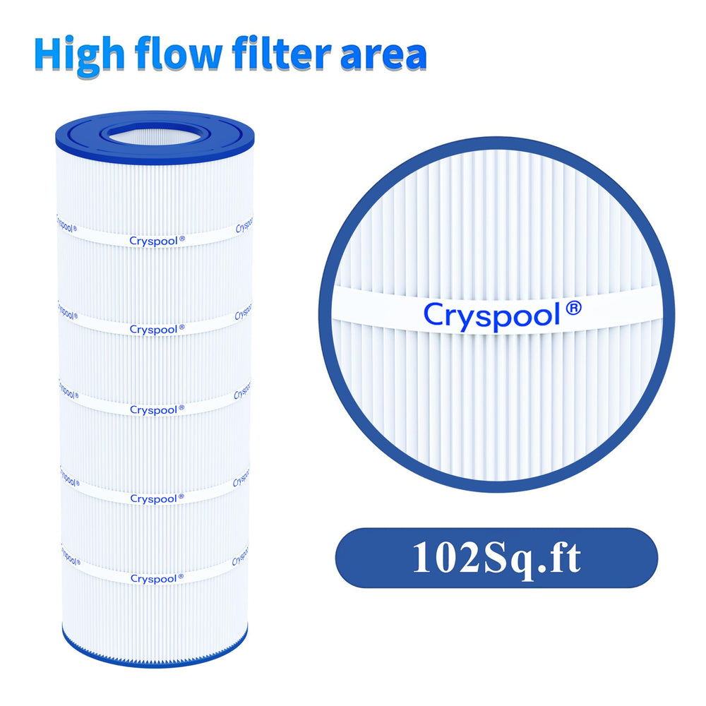 Cryspool filter cartridge installed in a pool filter system