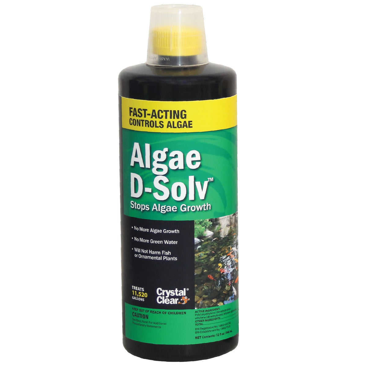 CrystalClear Algae D-Solv 32 oz bottle front view