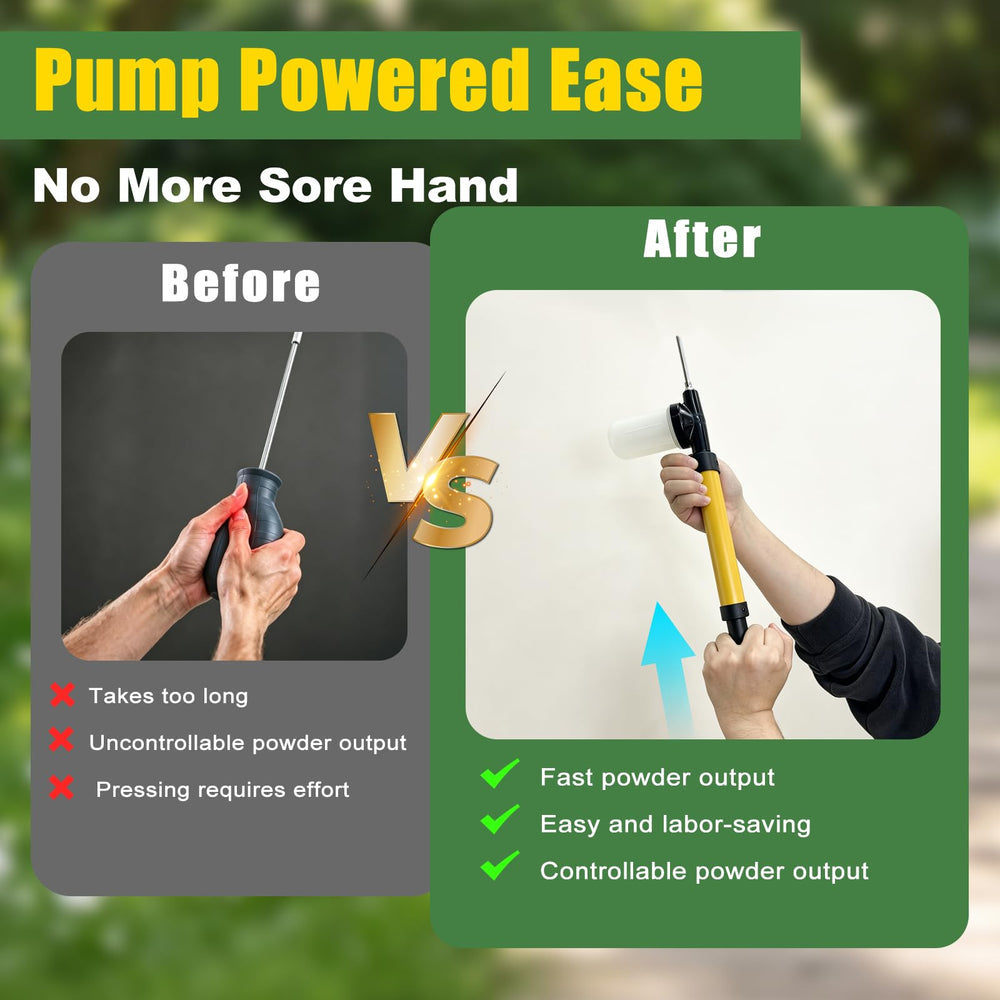 CSONFIT Diatomaceous Earth Powder Duster demonstrating clog-free performance