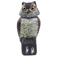 CTREE Owl Decoy front view with realistic yellow eyes