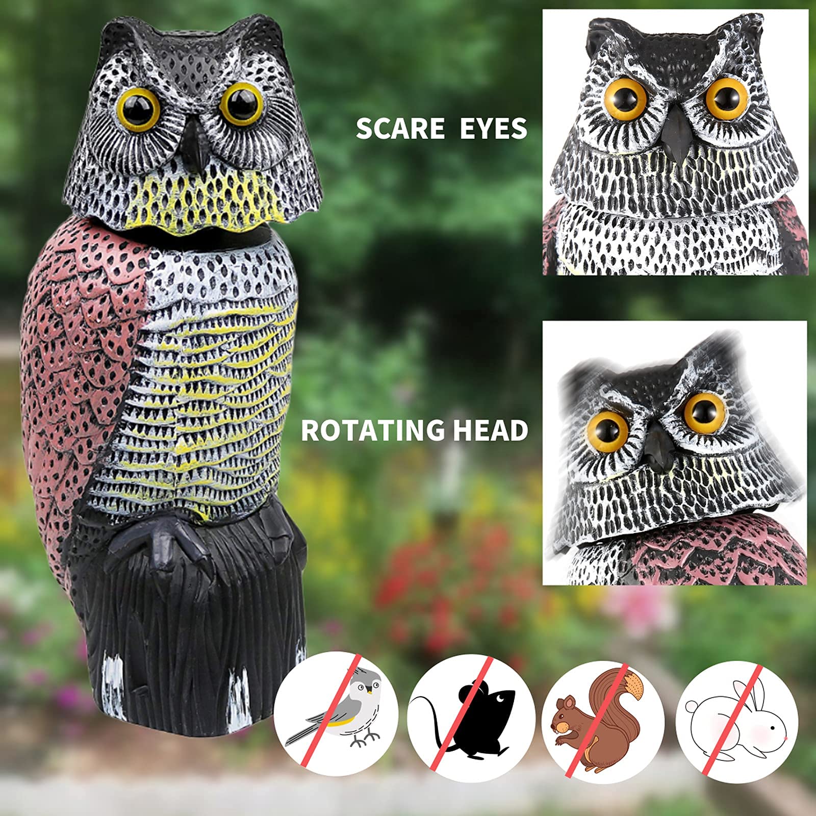 CTREE Owl Decoy in a backyard environment