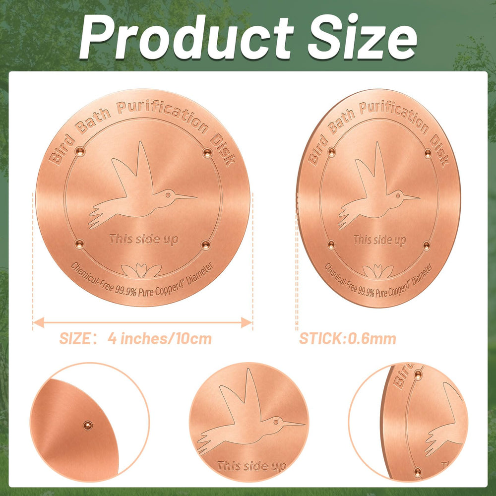 CTTZCKJ Copper Bird Bath Purification Disk set of two