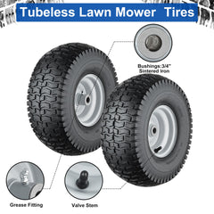 Cubesprings 15x6.00-6 lawn mower tire with wheel assembly