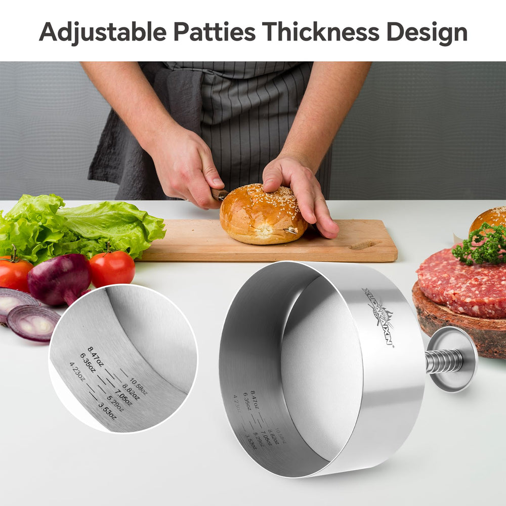 Cuexorik hamburger press in packaging ready for gifting