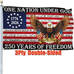 Cuiliqun 3x5 Ft 250th Anniversary USA Flag front view