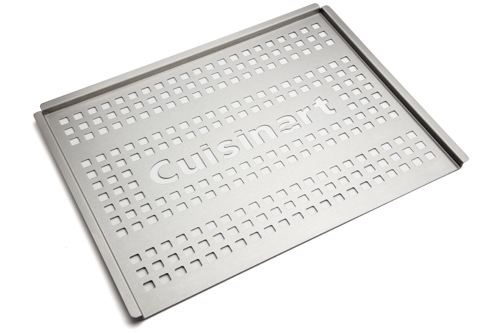 Cuisinart 12 x 16-Inch stainless steel grill topper front view