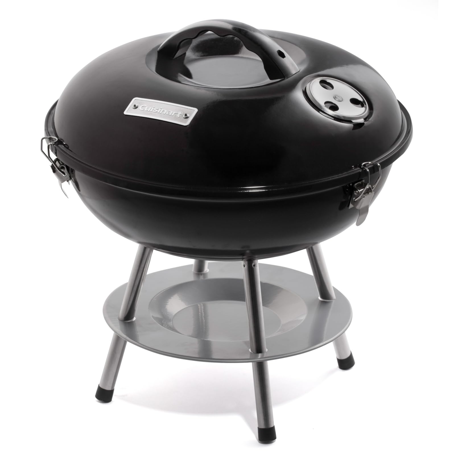 Cuisinart 14" Portable Charcoal Grill front view in black