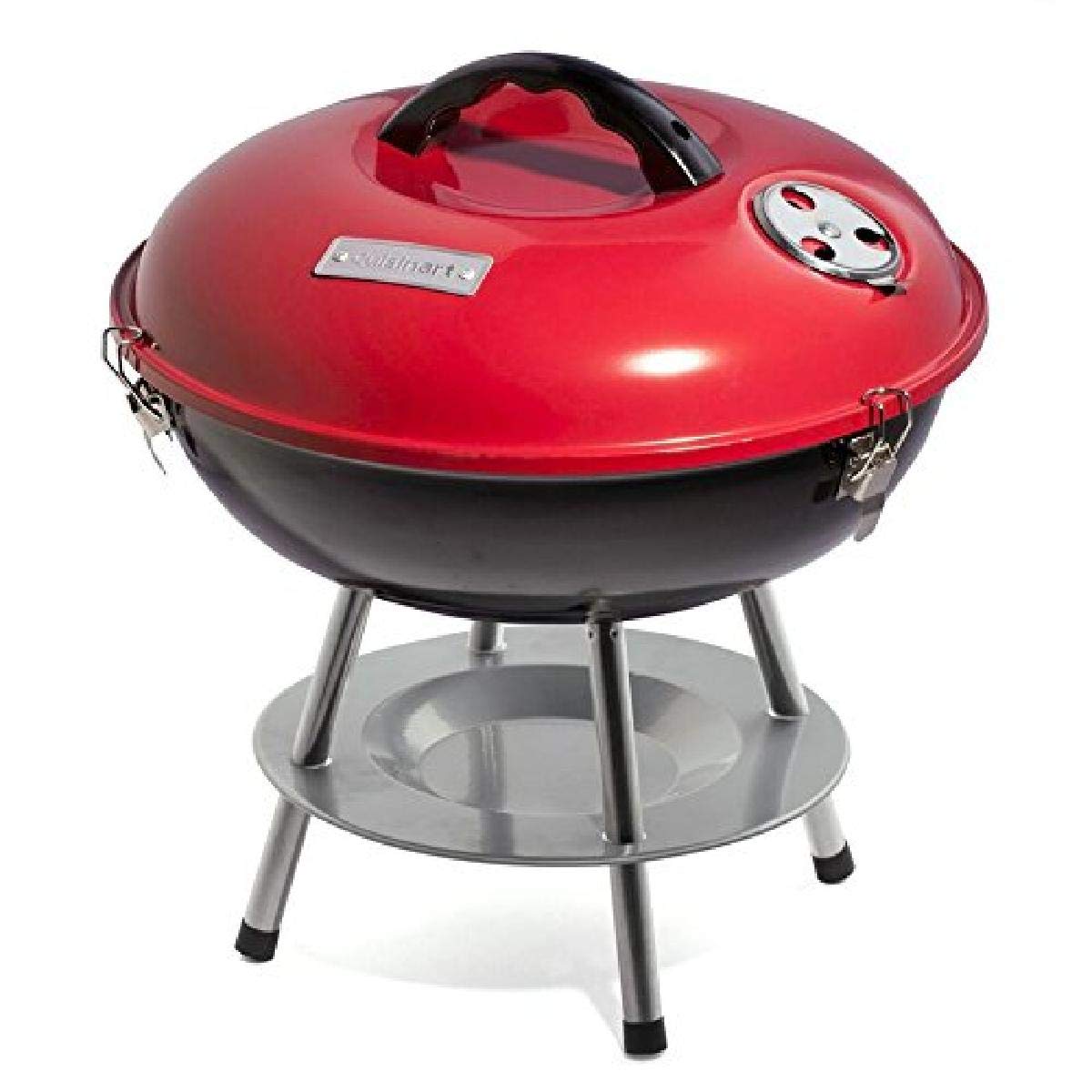 Cuisinart 14" Portable Charcoal Grill front view in red