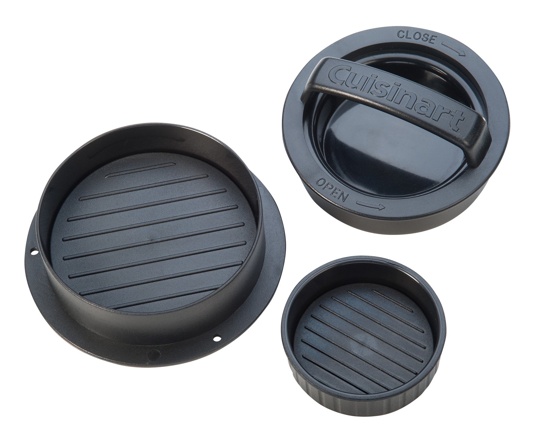 Cuisinart 3-in-1 Burger Press and ingredients