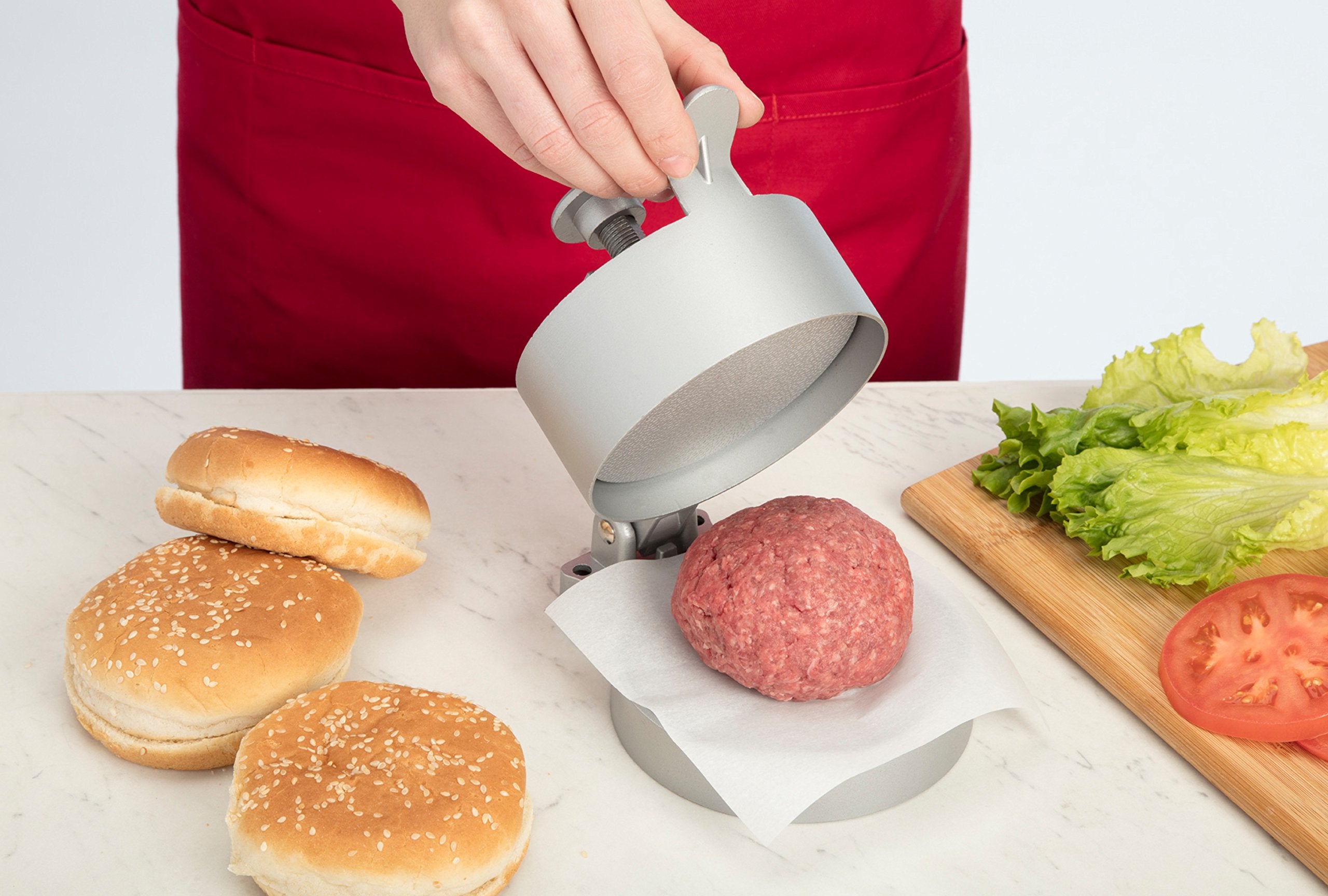 Cuisinart Adjustable Burger Press with wax paper