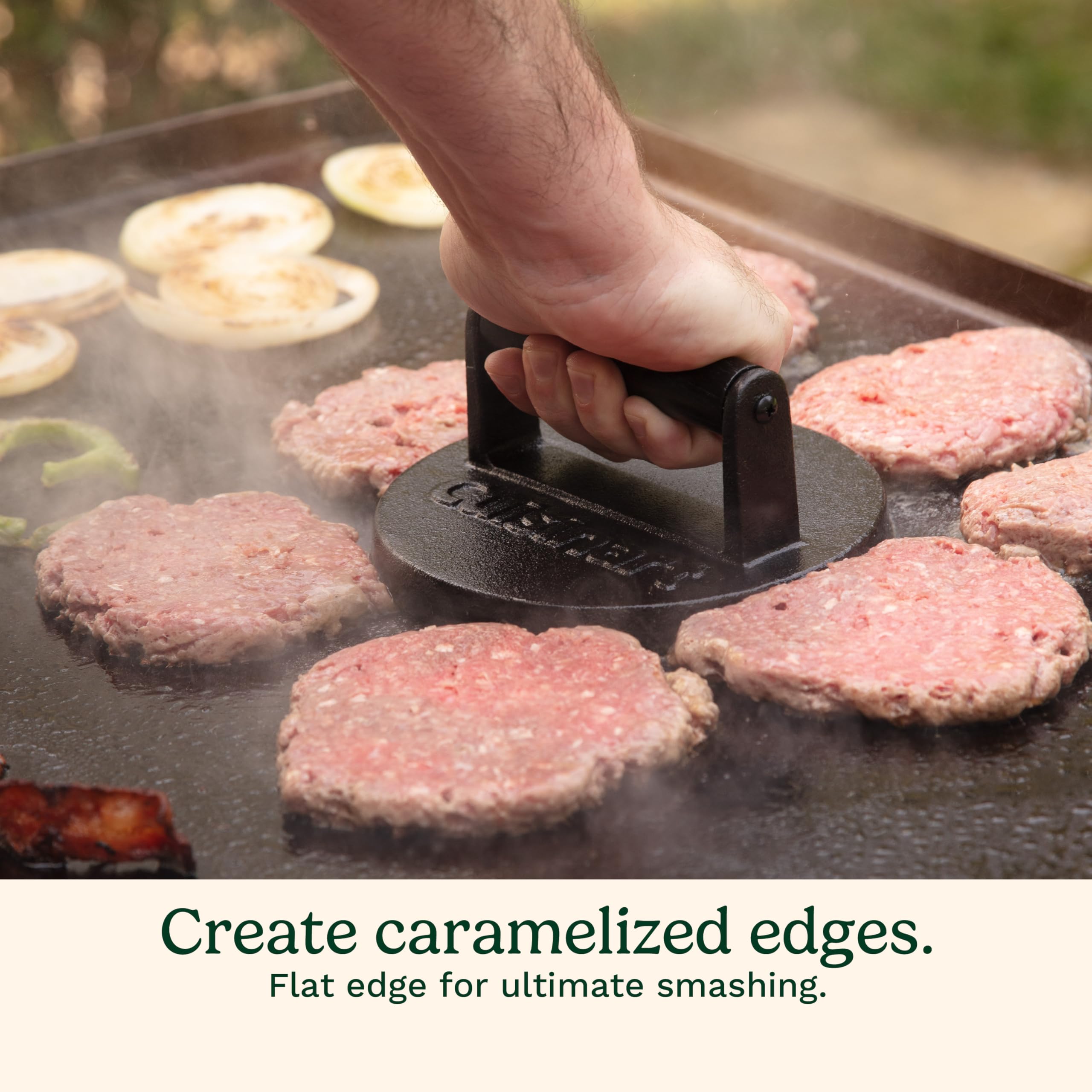 Cuisinart burger press packaging with product details