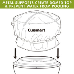 Cuisinart Fire Pit Cover with drawstrings secured