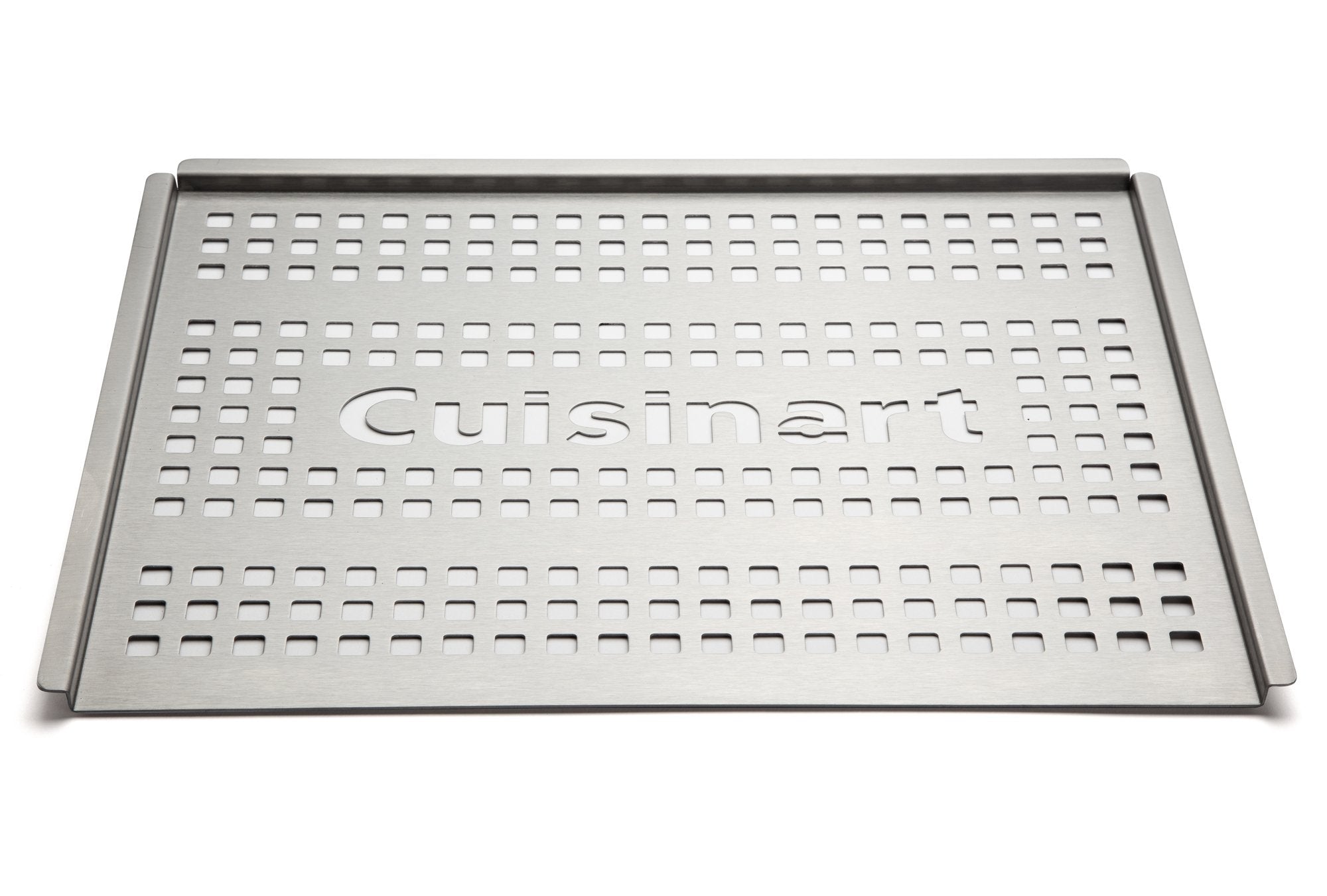 Cuisinart grill topper showing perforated grilling surface
