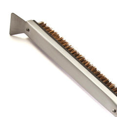 Cuisinart Pizza Stone Cleaning Brush in the cleaning position over a pizza stone