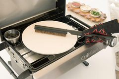 Cuisinart Pizza Stone Cleaning Brush stainless steel scraper close-up