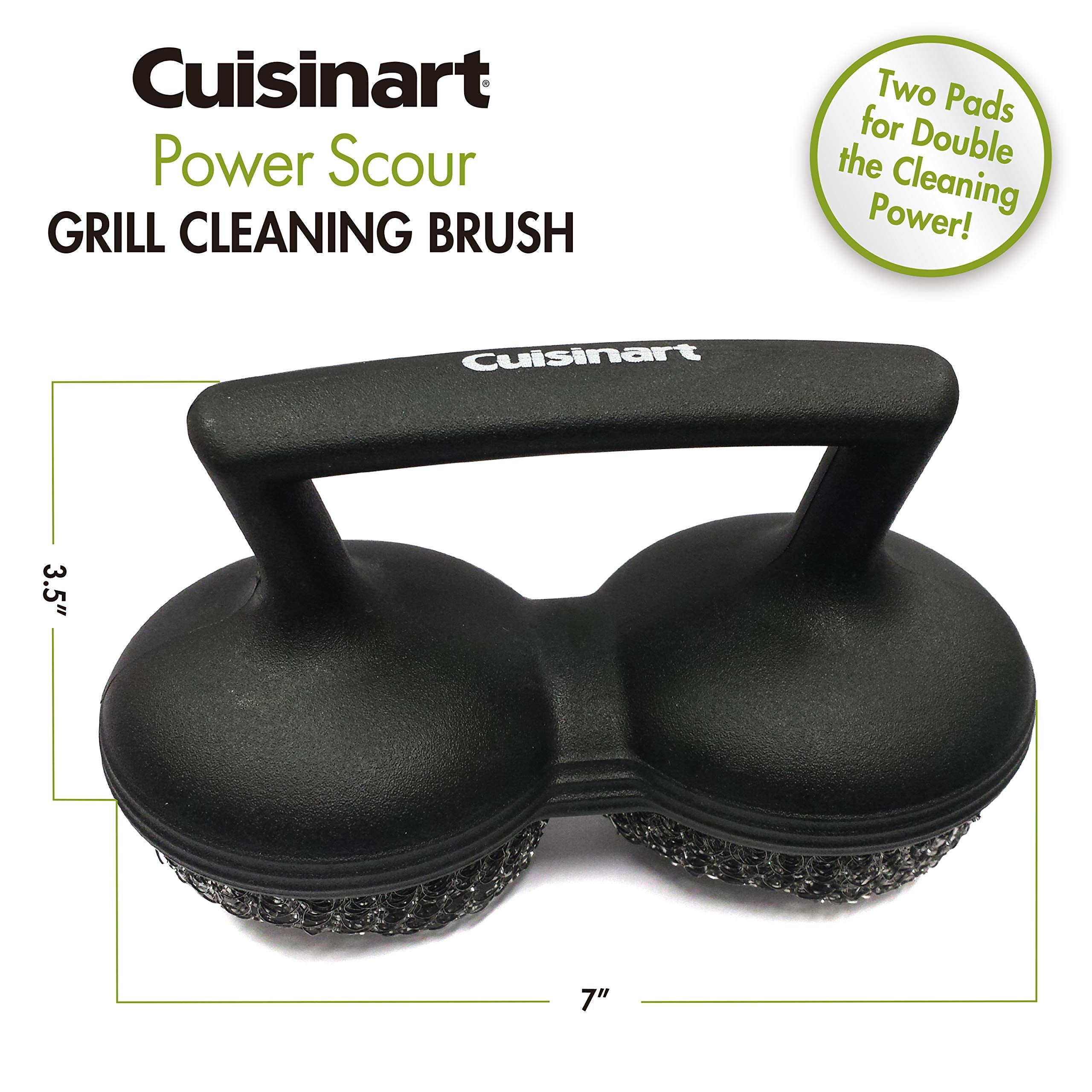 Cuisinart Power Scour Grill Brush dimensions on a measuring tape