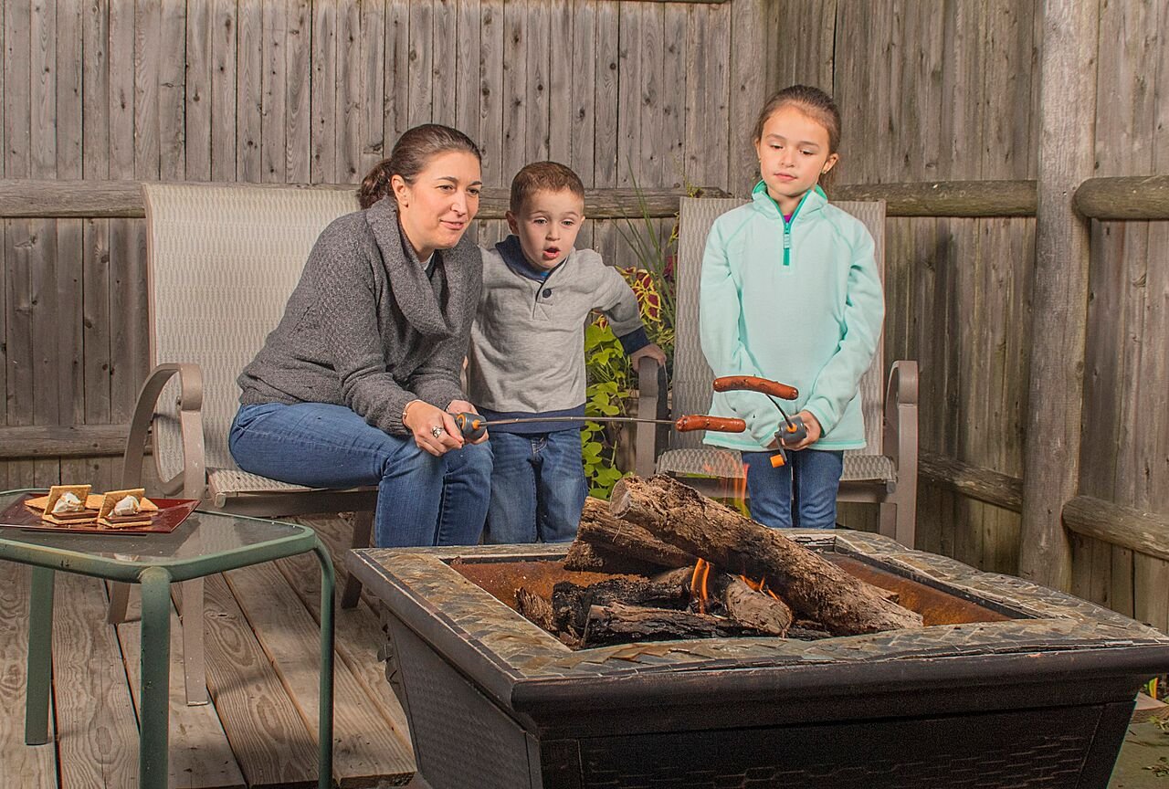 Cuisinart S'More to Love Roasting Reel on camping table