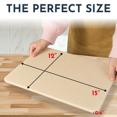 Culinary Couture Large Pizza Stone 15x12 inch side view
