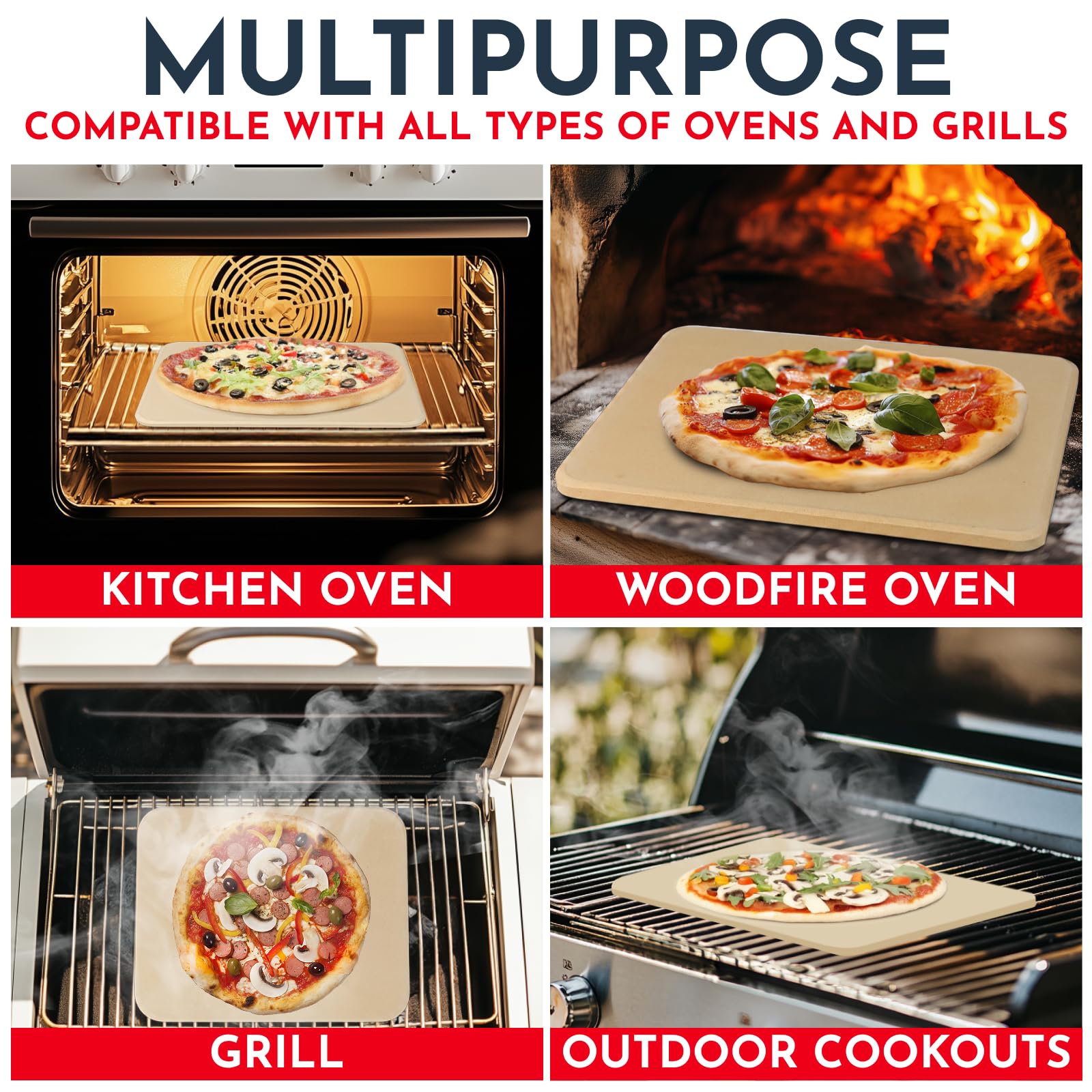 Culinary Couture pizza stone with bread on it