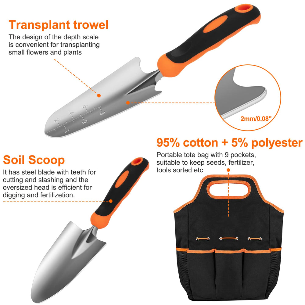 Cultivator and hand rake from CHRYZTAL Gardening Tool Set