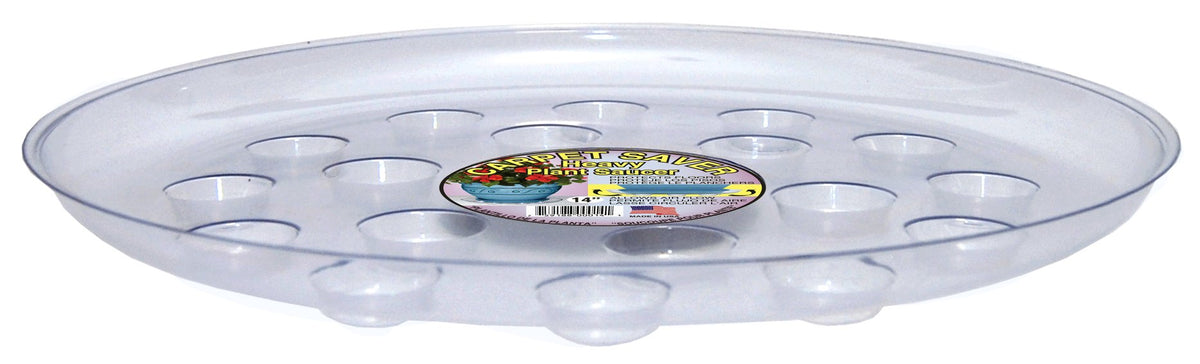 Curtis Wagner 14-Inch Clear Carpet Saver Saucer front view
