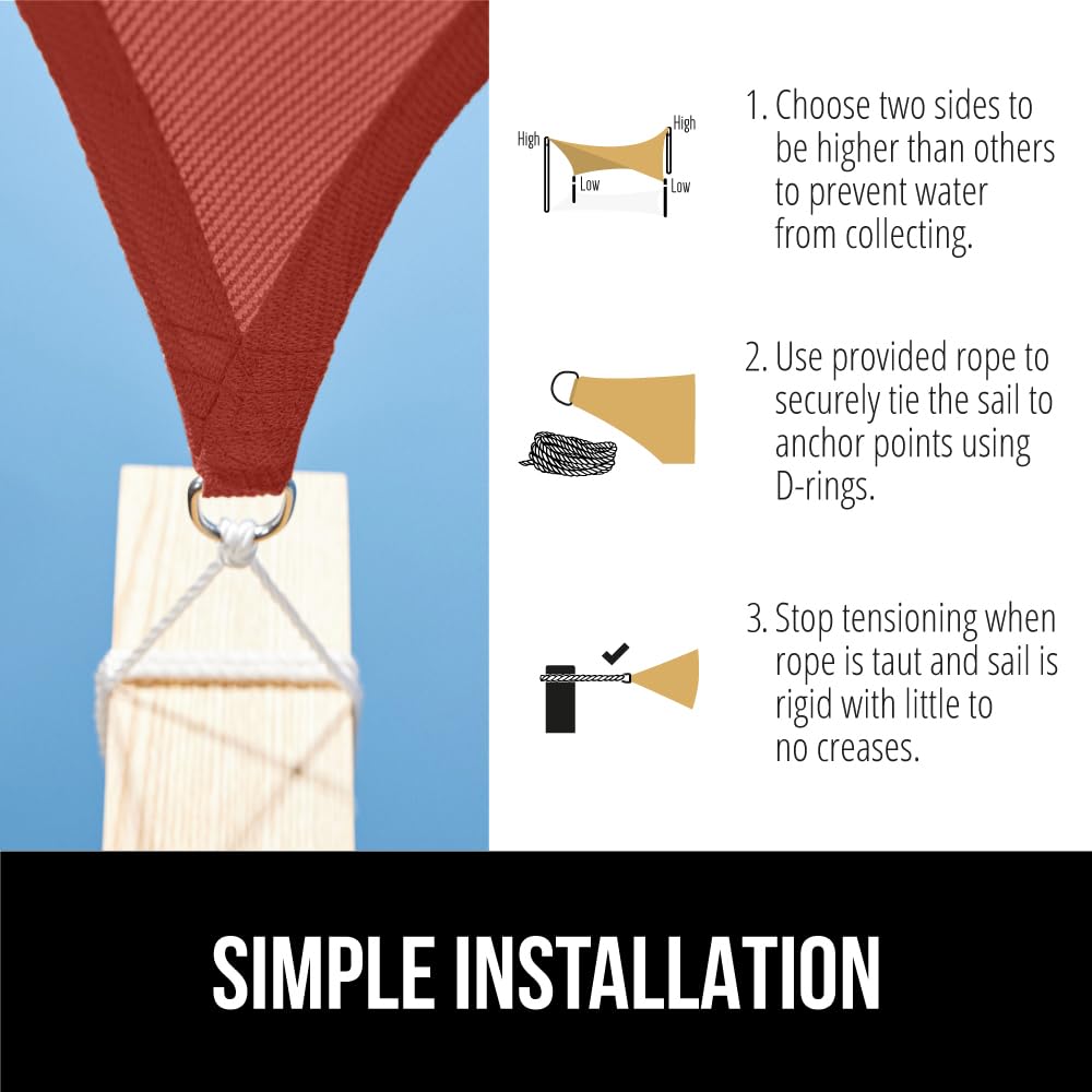 Curved edge design of GORILLA GRIP Shade Sail