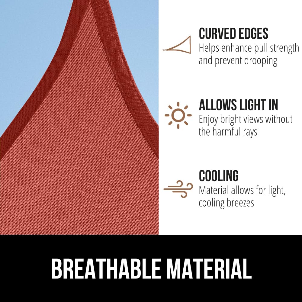 Curved edge design of GORILLA GRIP Shade Sail for durability