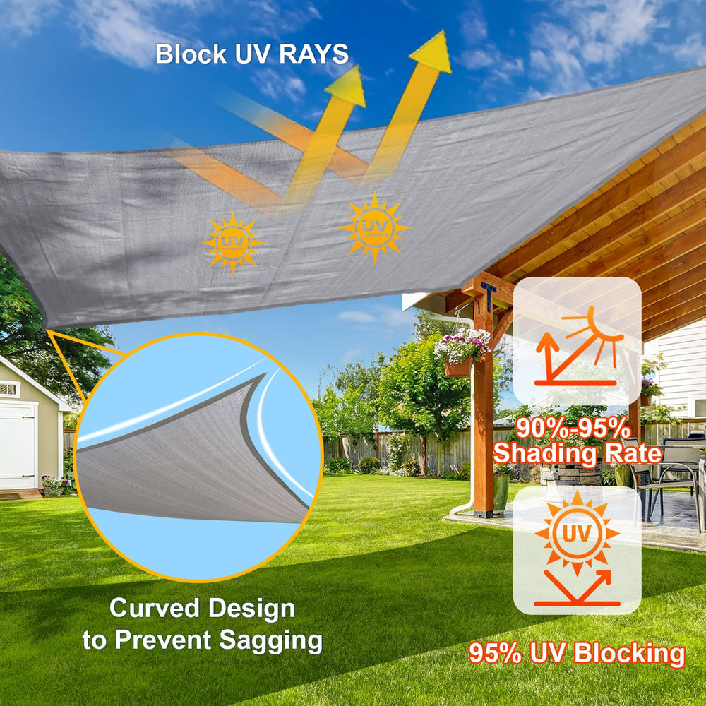 Curved edge design of SUNLAX Sun Shade Sail