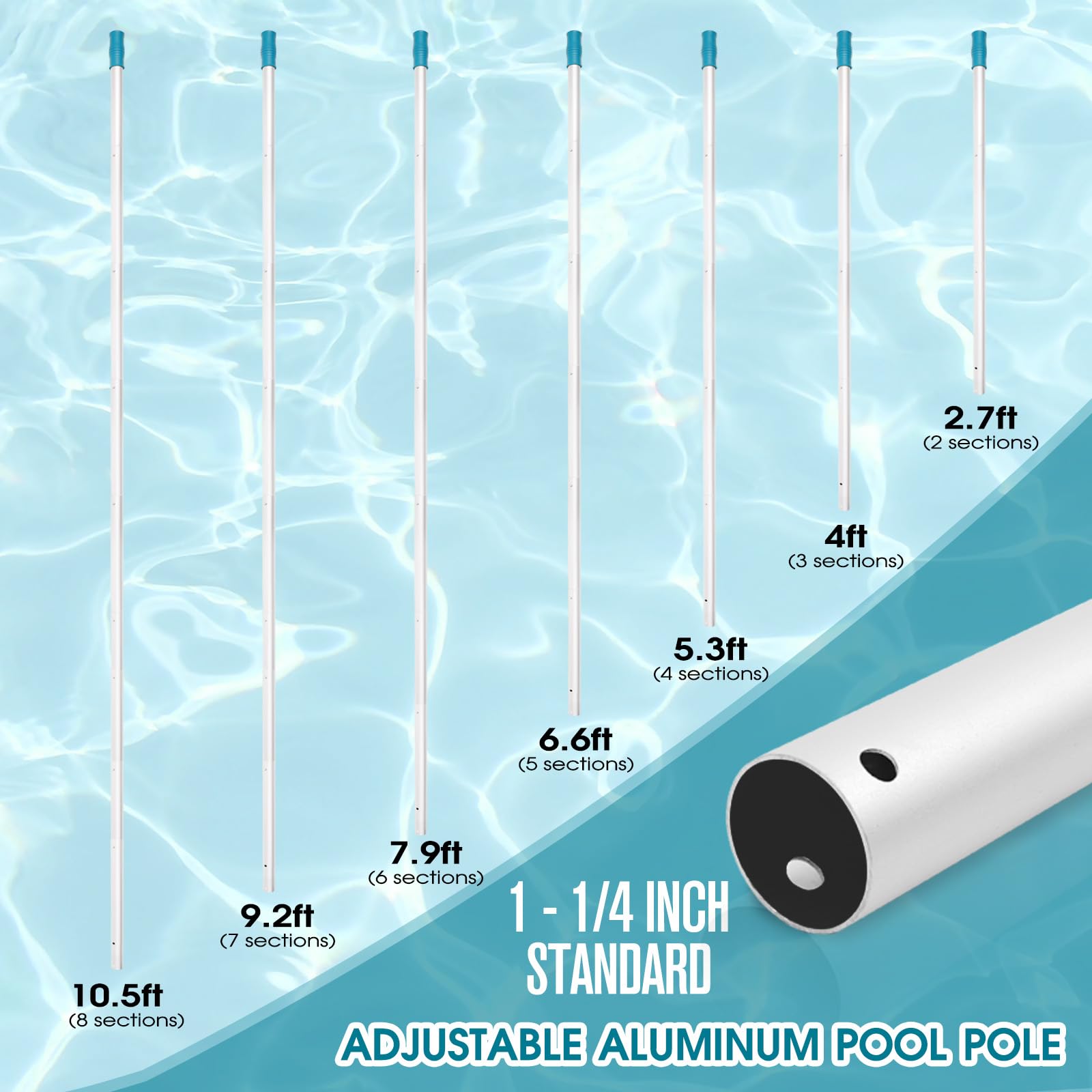 Curved wall brush head included in the POOLWHALE cleaning kit