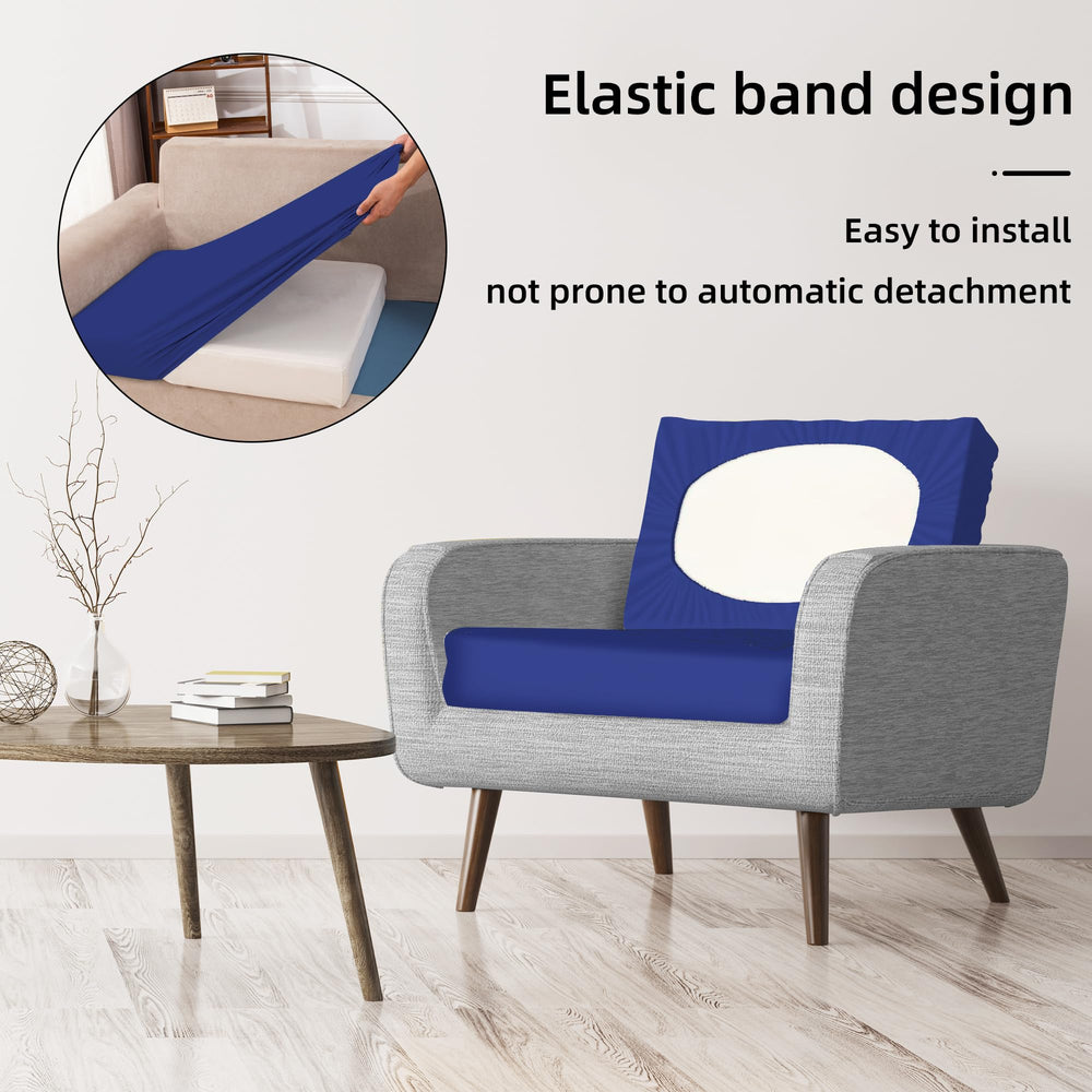 Cushion covers protecting sofa cushions from spills