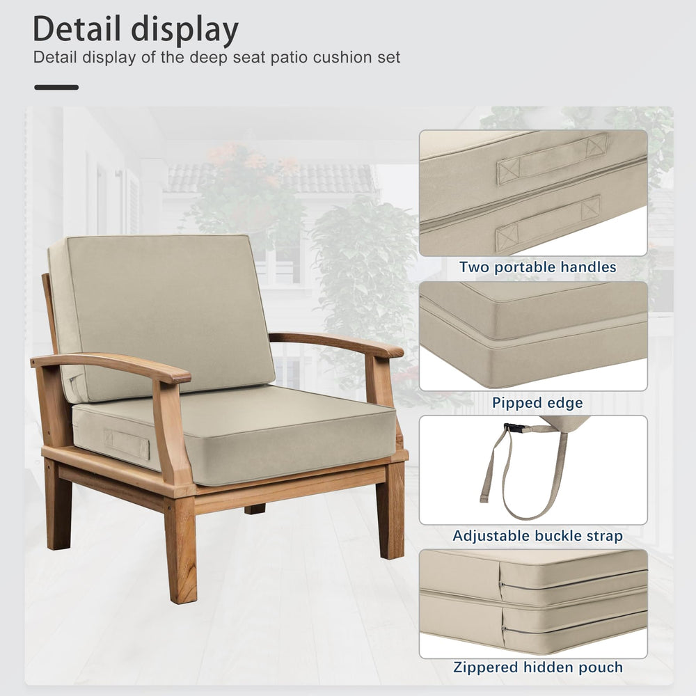 Cushion handle detail for easy removal