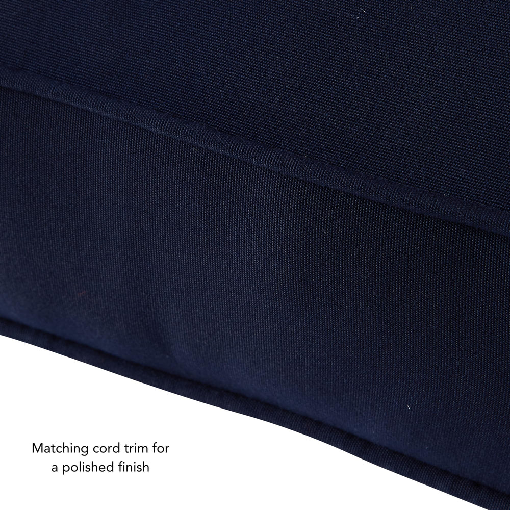 Cushion set shown in outdoor setting