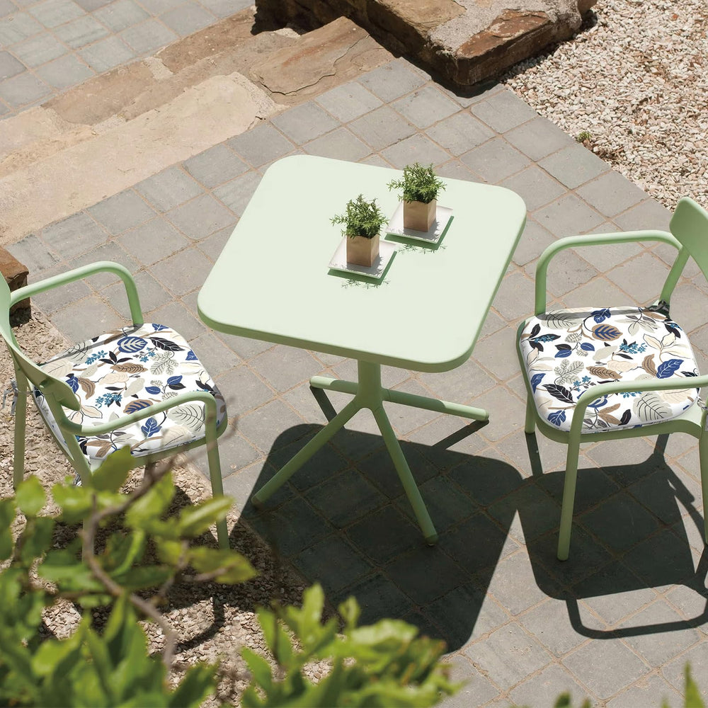 Cushion tied securely to chair, highlighting stability