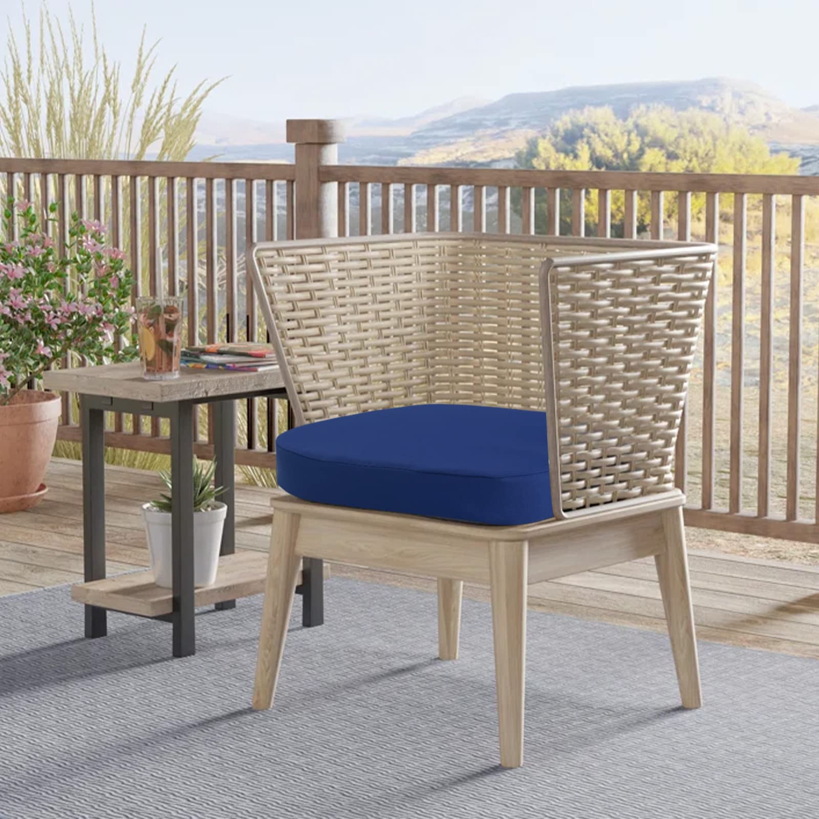 Cushions arranged on a dining table setting