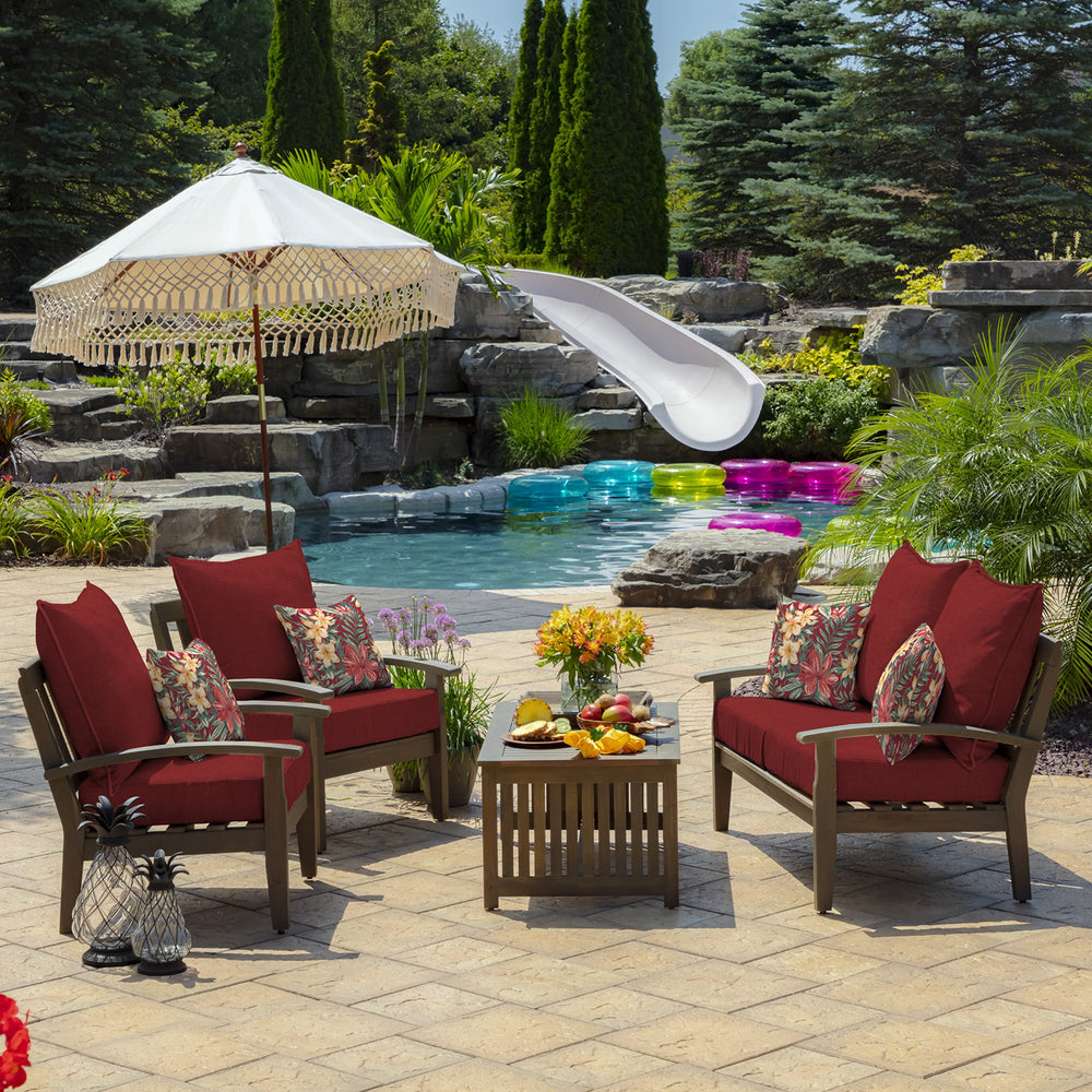 Cushions showing fabric texture of Arden Outdoor set