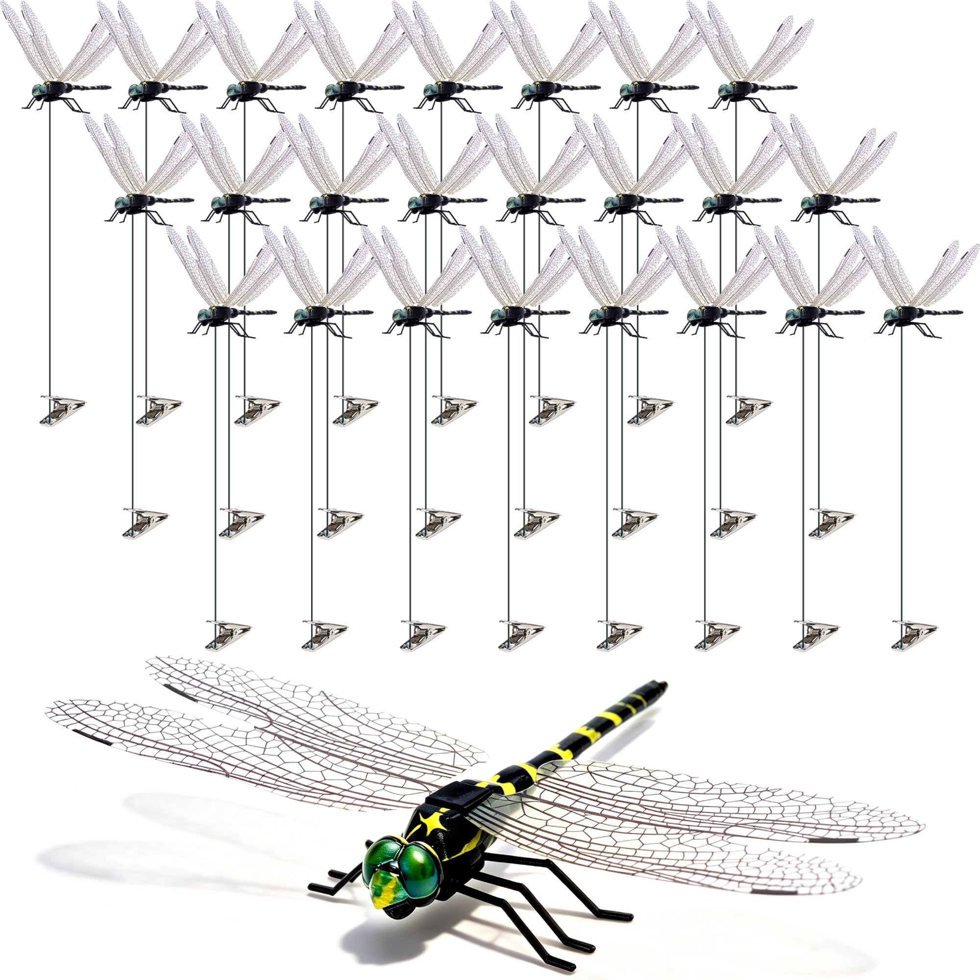 Cushry 3D Dragonfly Clip front view with vibrant colours