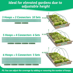 Customizable garden tunnel using LifeisLuck hoops