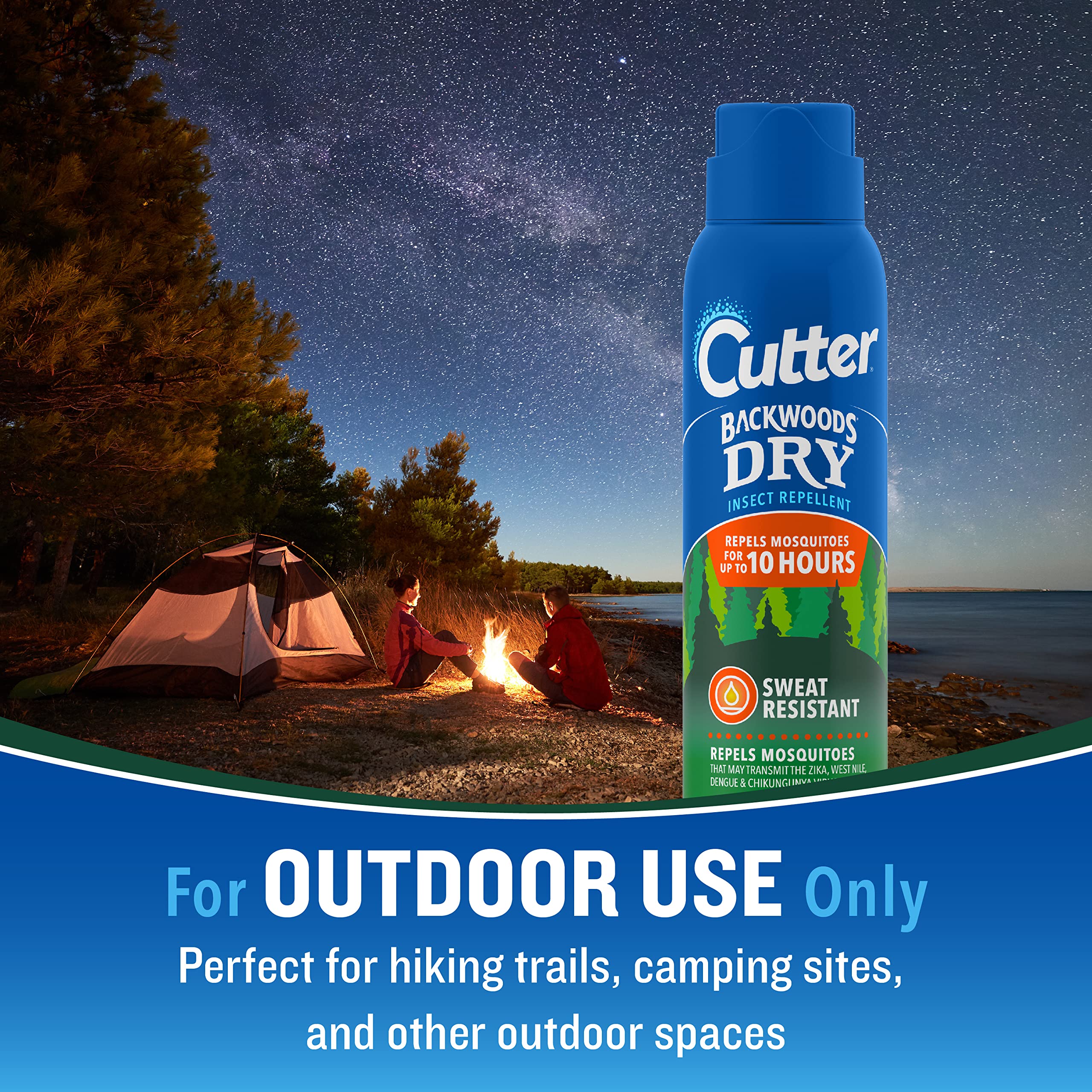 Cutter Backwoods Dry Insect Repellent 4 Oz side view