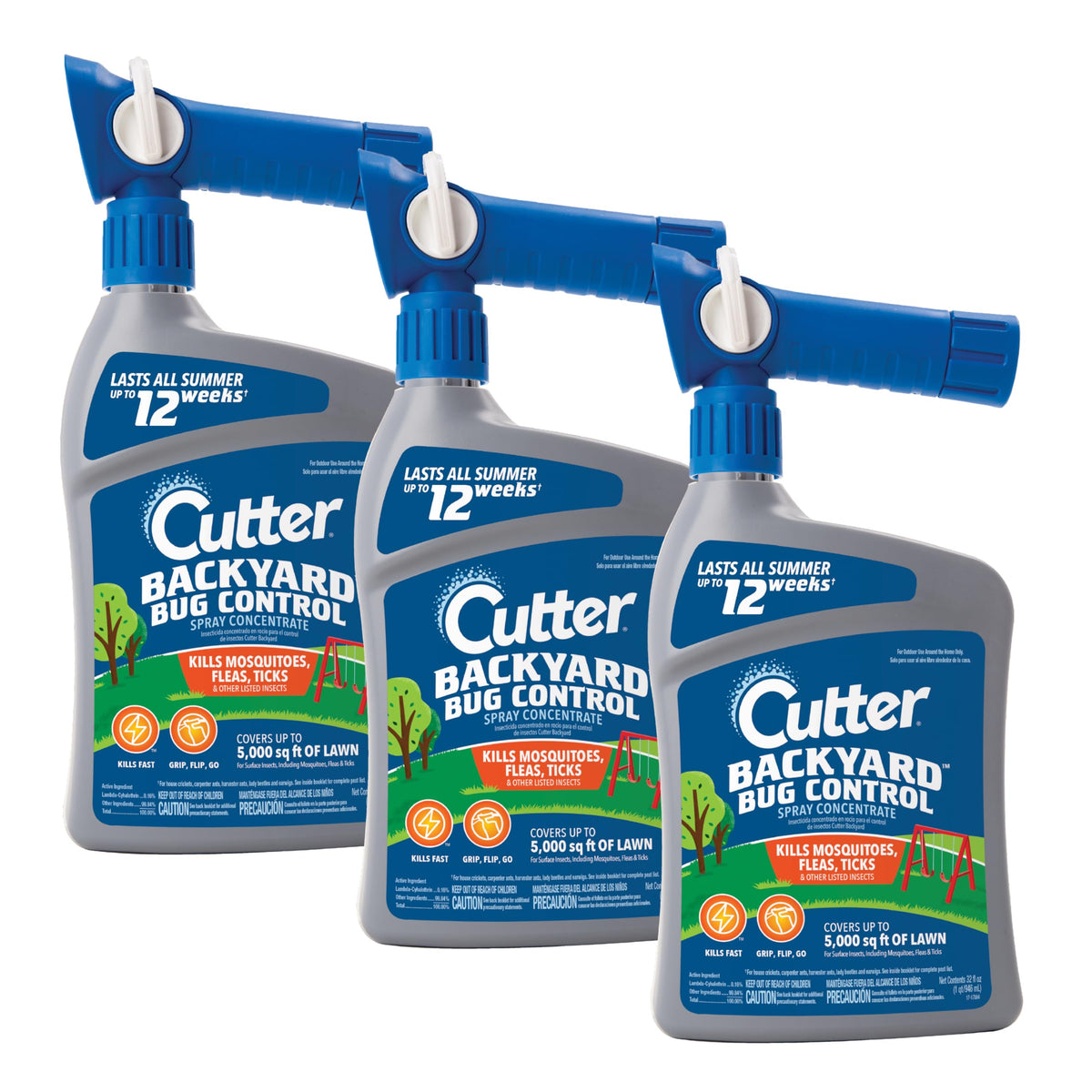 Cutter Backyard Bug Control Spray Concentrate 3 Pack front view