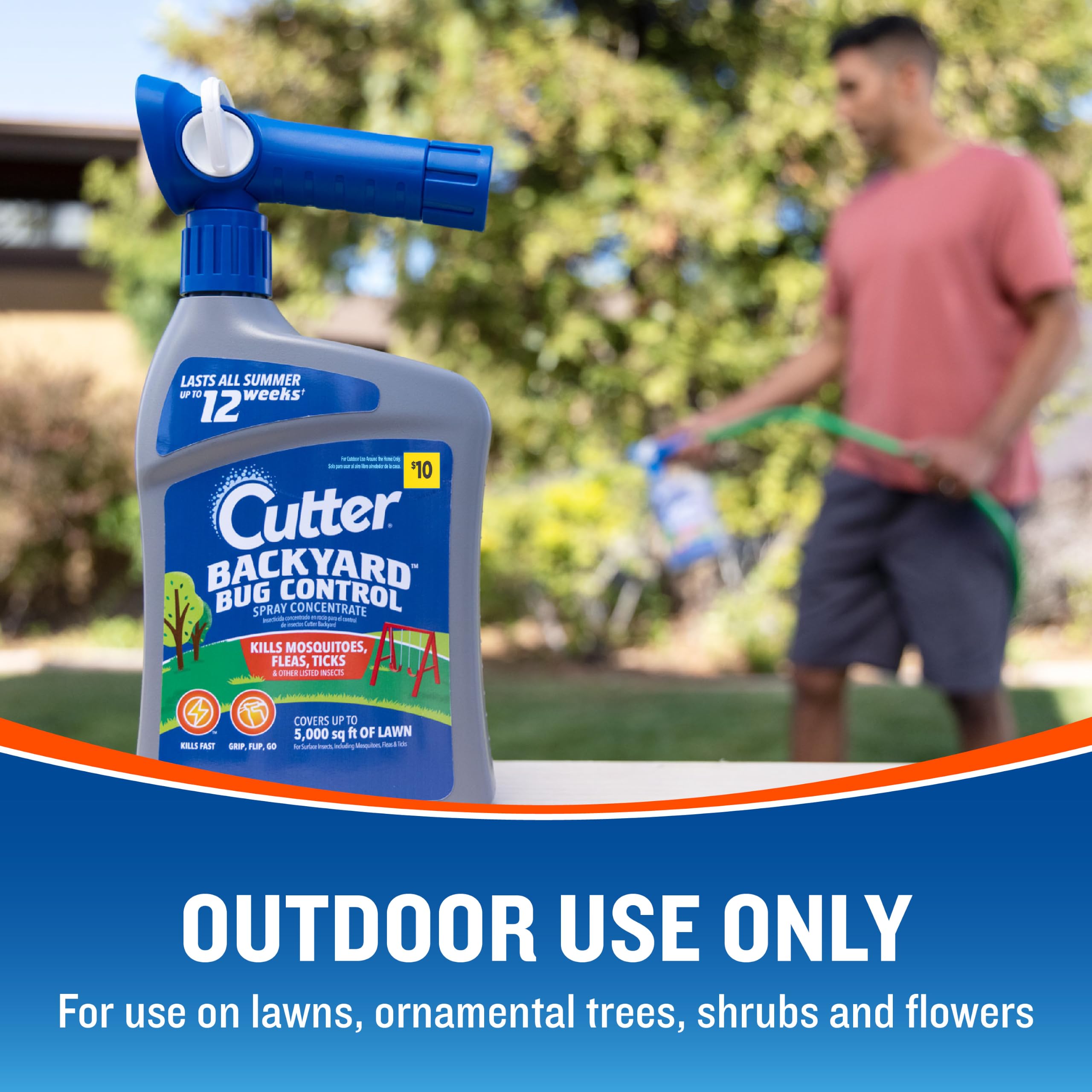 Cutter Backyard Bug Control Spray Concentrate in outdoor setting