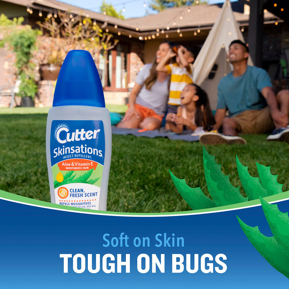 Cutter Skinsations Insect Repellent 6 Fl Oz can back view