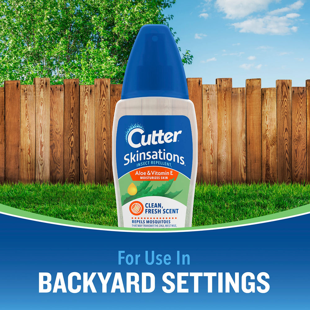 Cutter Skinsations Insect Repellent 6 Fl Oz can with Aloe and Vitamin E