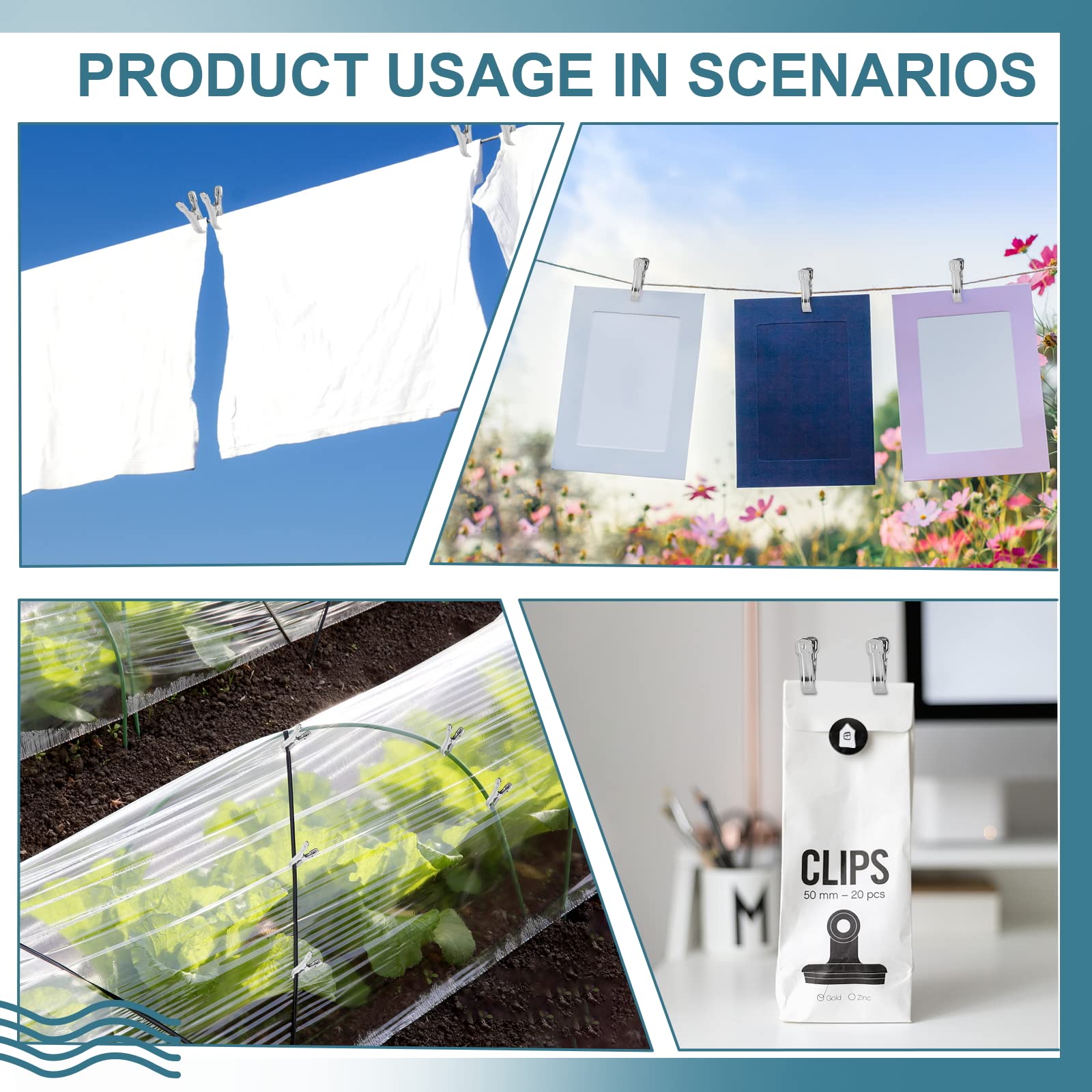 Cuxeedi Greenhouse Clips showing spring-loaded design